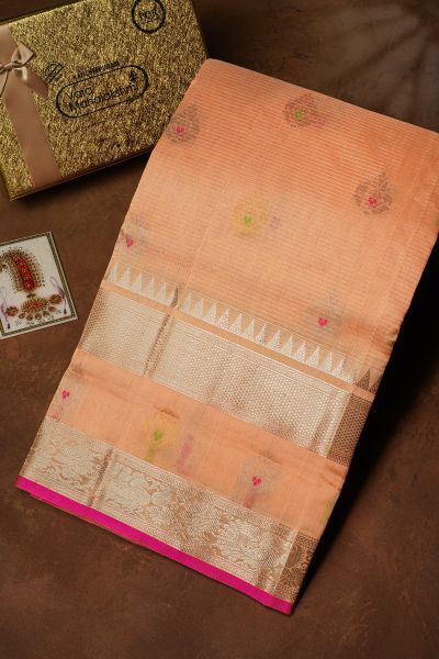 Kuppadam Sico Peach Saree
