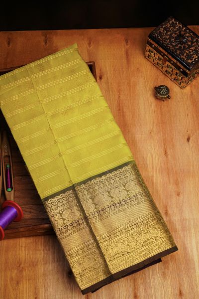 Kuppadam Sico Mint Green Saree