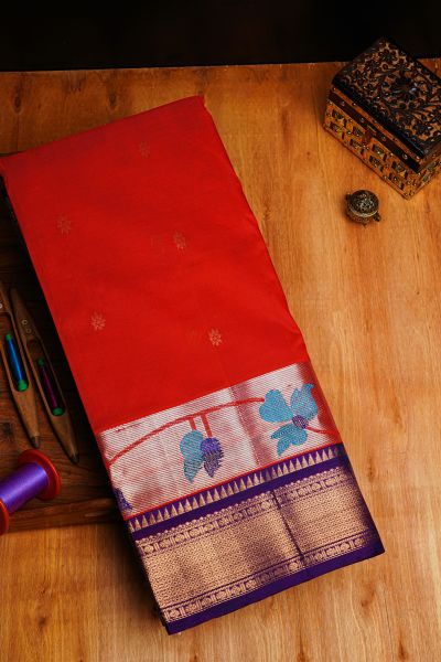 Kuppadam Sico Red Saree