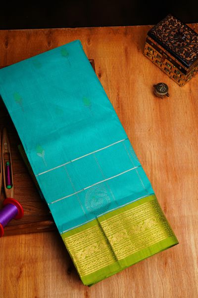 Kuppadam Sico Sky Blue Saree