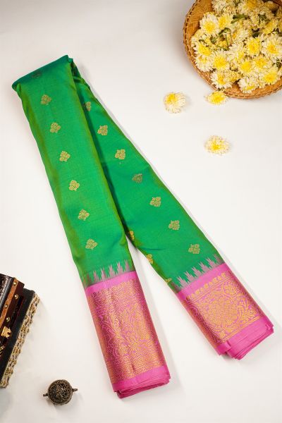 Gadwal Silk Sea Green Saree