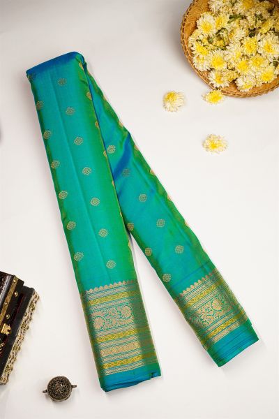 Gadwal Silk Sea Green Saree
