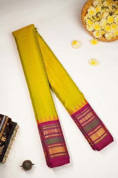Gadwal Silk Green Saree