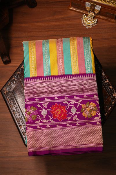 Banarasi Silk Multi-Colour Saree