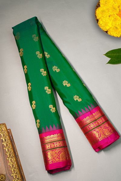 Gadwal Silk Green Saree