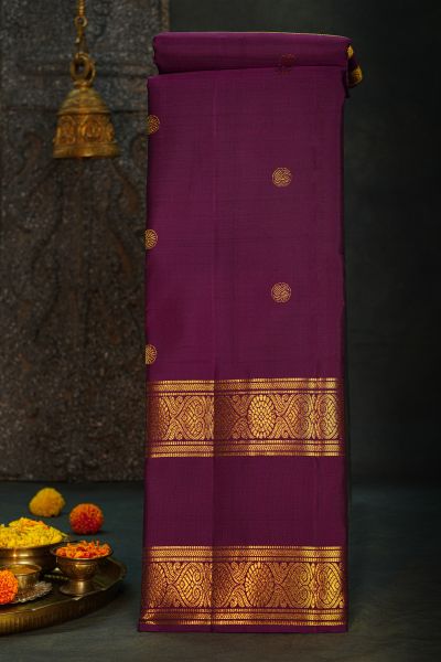 Kancheepuram Silk Wine Saree