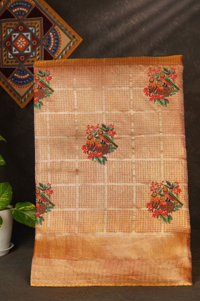 Fusion Tissue Dual Colour Saree