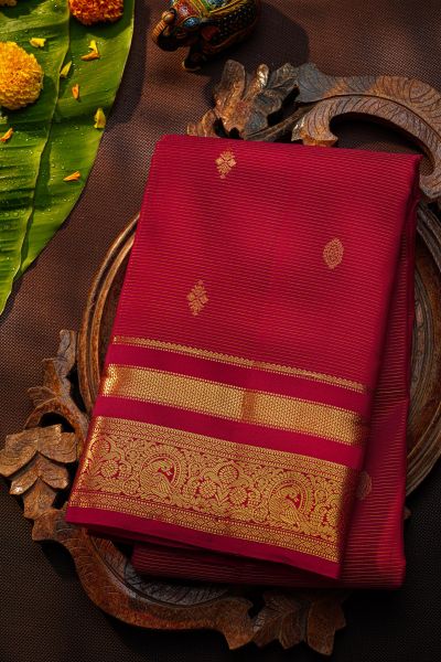 Kanchipuram Silk Magenta Saree