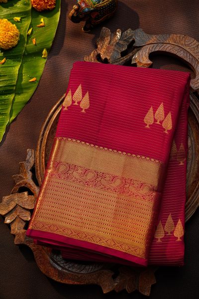 Kanchipuram Silk Magenta Saree