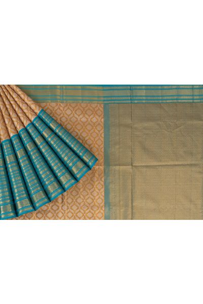 Golden Kancheepuram Tissue Korvai Saree