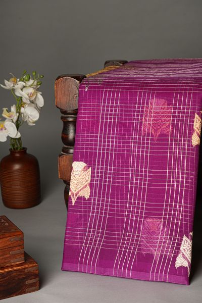 Designer Organza Magenta Saree