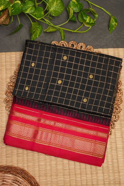 Narayanpet Silk Black Saree