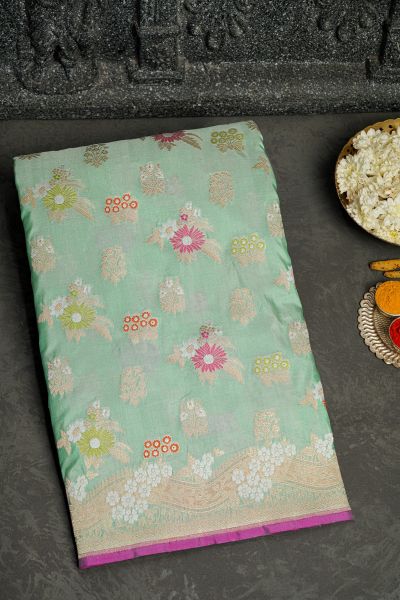 Banarasi Silk Sky Blue Saree