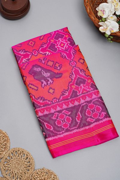 Patola Weaving Silk Multicolour Saree