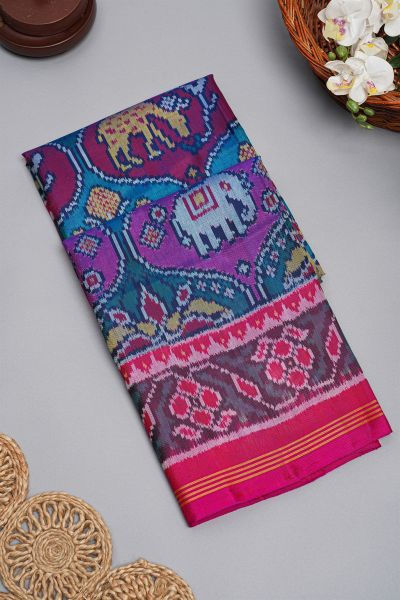 Patola Weaving Silk Multicolour Saree