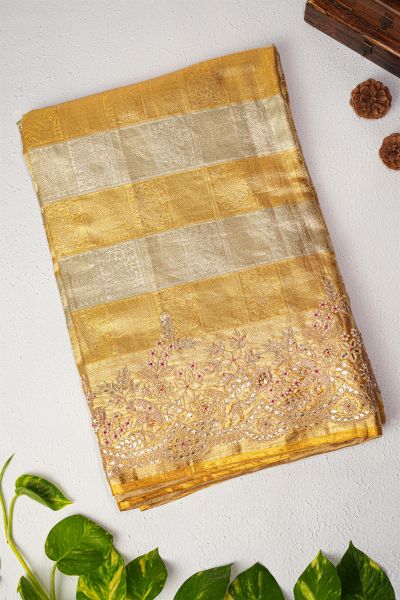 Designer Cocktail Tissue Multicolour Saree