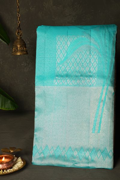 Kancheepuram Silk Sky Blue Saree