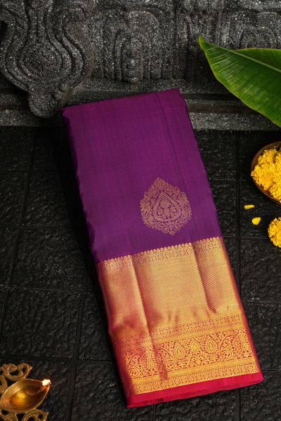Kancheepuram Silk Purple Saree
