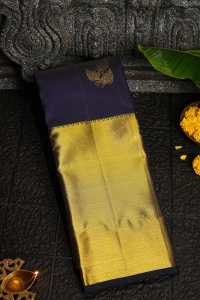 Kancheepuram Silk Navy Blue Saree