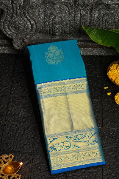 Kancheepuram Silk Sky Blue Saree