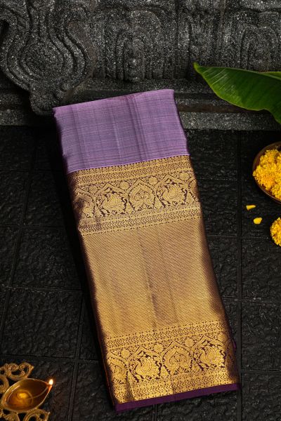 Kancheepuram Silk Lavender Saree