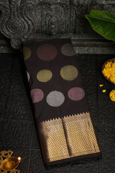 Kancheepuram Silk Black Saree