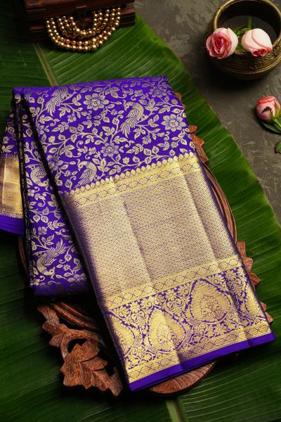 Kancheepuram Silk Royal Blue Saree
