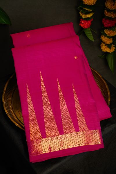 Kancheepuram Silk Magenta Saree