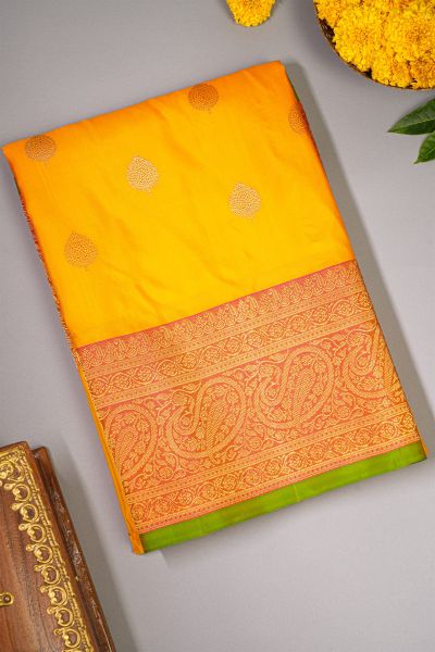 Gadwal Silk Mustard Saree