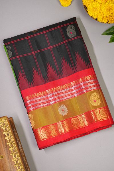 Gadwal Silk Black Saree