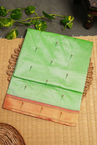 Paithani Silk Light Green Saree