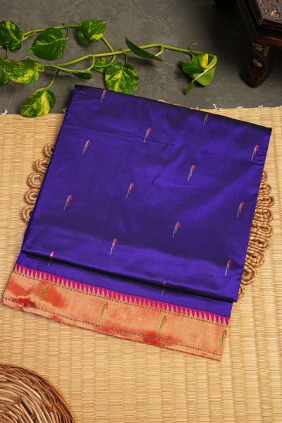 Paithani Silk Royal Blue Saree