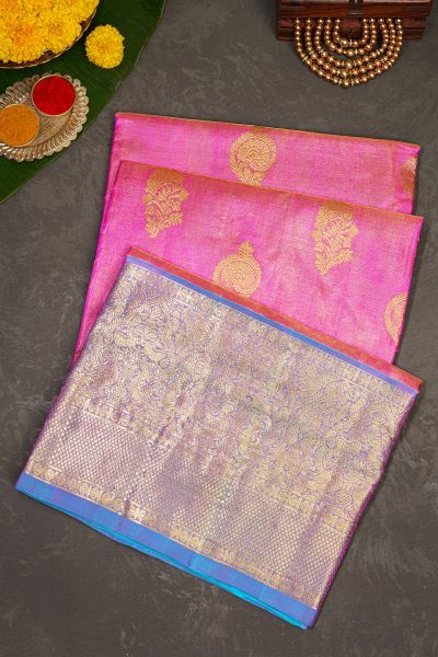 Venkatagiri Silk Pink Saree