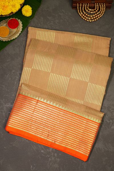 Venkatagiri Silk Cream Saree