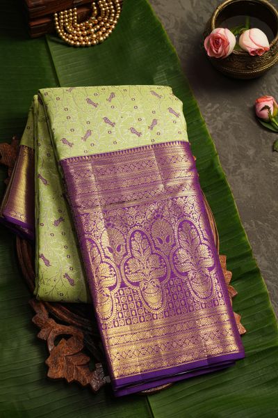 Kancheepuram Silk Light Green Saree