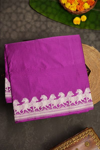 Banarasi Silk Purple Saree