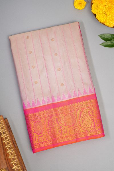 Gadwal Silk Light Pink Saree