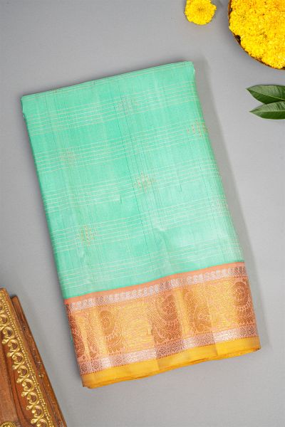 Gadwal Silk Sky Blue Saree