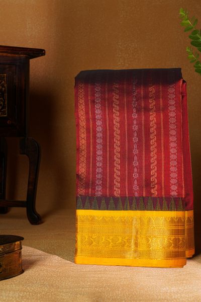 Kuppadam Sico Maroon Saree