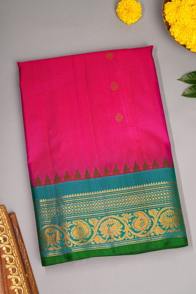 Gadwal Silk Pink Saree