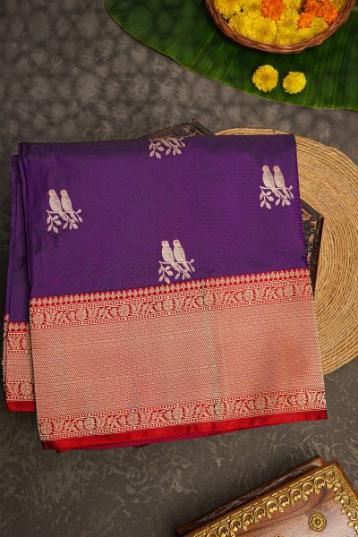 Banarasi Silk Purple Saree
