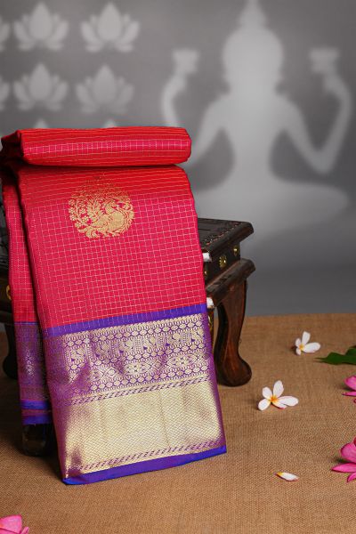 Kancheepuram Silk Pink Saree