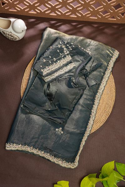 Designer Tissue Dual Colour Saree