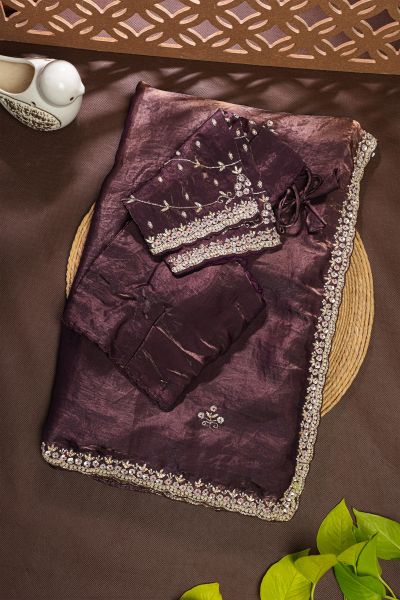 Designer Tissue Dual Colour Saree