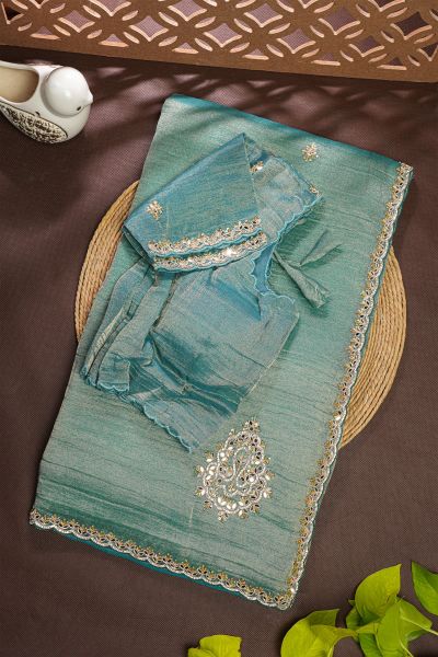 Designer Tissue Dual Colour Saree