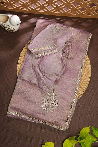 Designer Tissue Onion Pink Saree