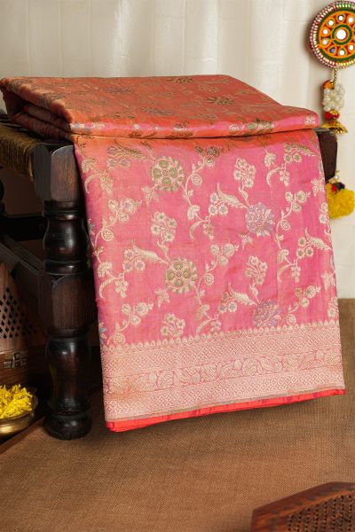 Banarasi Silk Baby Pink Saree