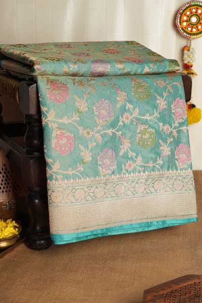 Banarasi Silk Sky Blue Saree