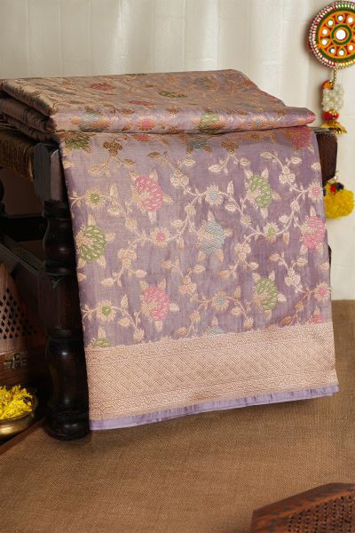 Banarasi Silk Lavender Saree