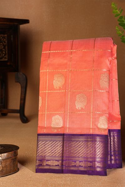 Kuppadam Sico Peach Saree